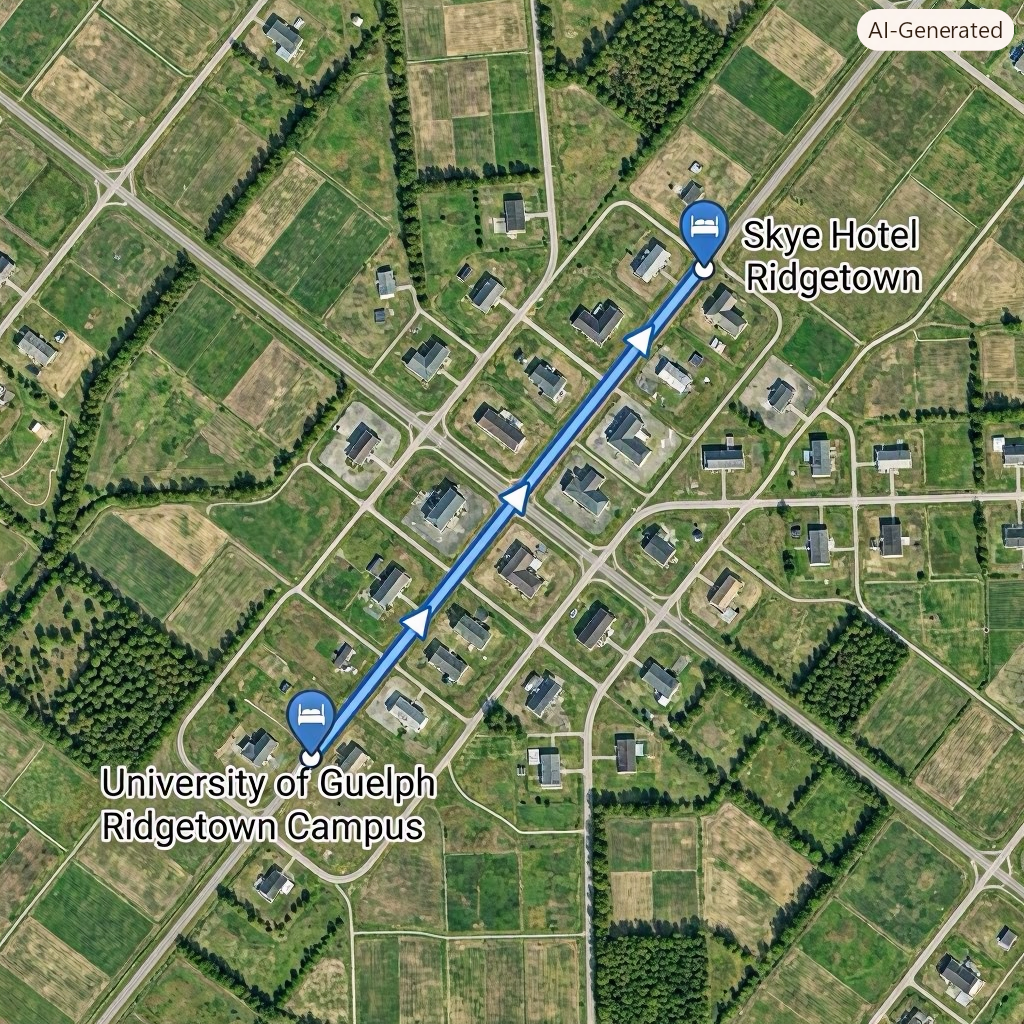 University of Guelph Ridgetown Campus → Skye Hotel Ridgetown